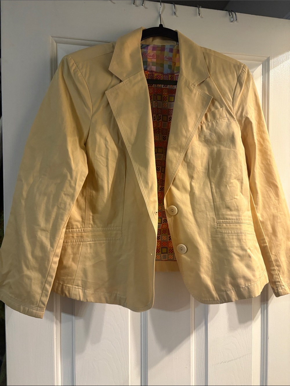 Robert Graham Pale Yellow Women's Blazer Jacket